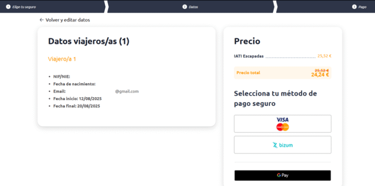 Datos Pago IATI