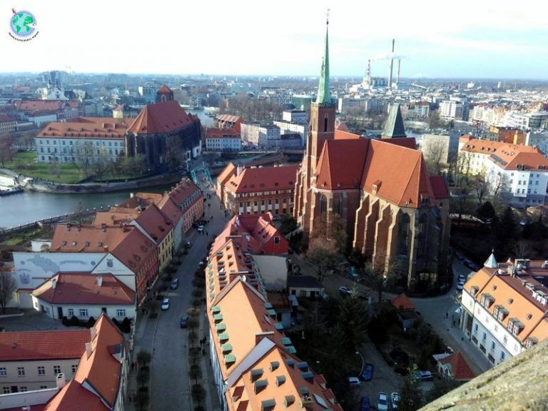 Vistas desde la torre de la catedral de Wroclaw
