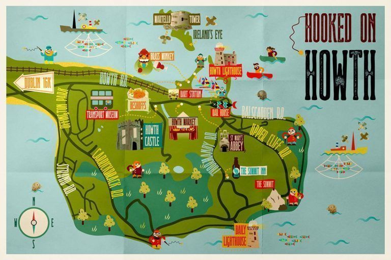 Mapa turístico de Howth